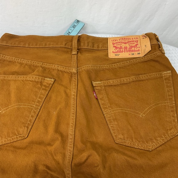 Levi's 501 Men's Brown Denim 32x30 - Picture 4 of 8